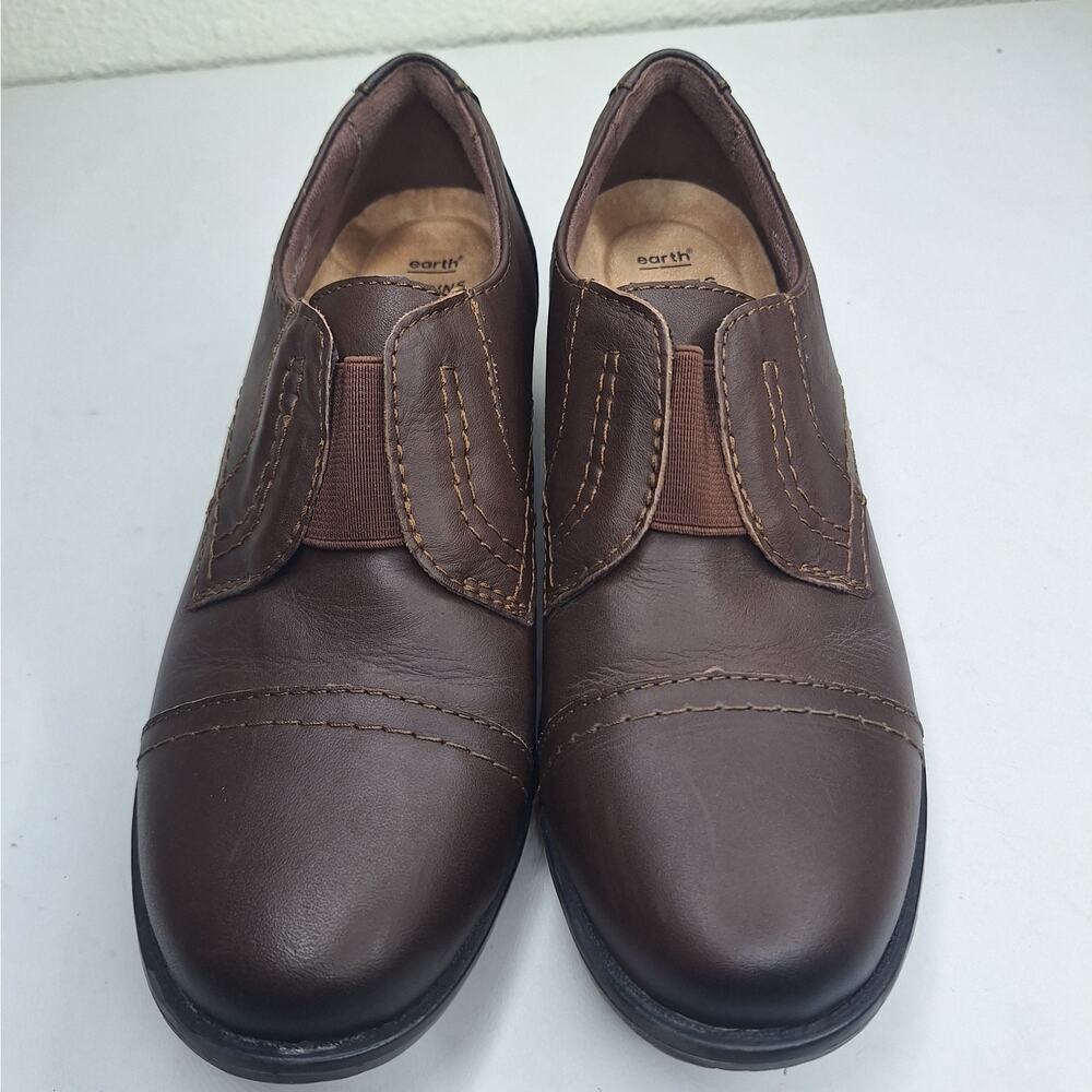 Earth Origins Blythe Brogue Comfort Shoes Leather Women's 7M Oxford Slip On